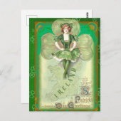 Vintage Irish St Patricks Day Greetings Postkarte (Vorne/Hinten)