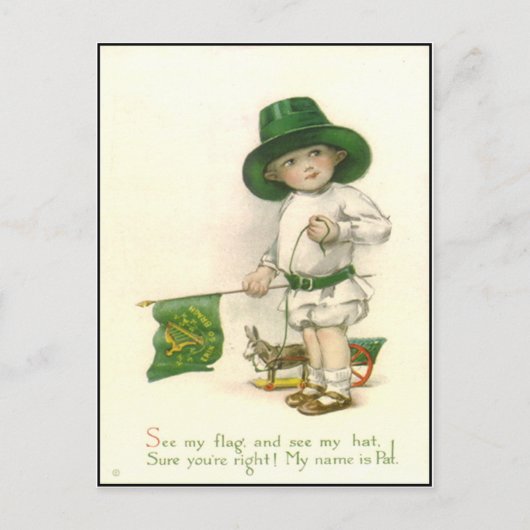 Vintage Irish St. Patrick's Day Postcard Postkarte (Vorderseite)