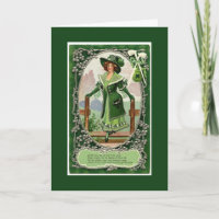 Vintage Irish Women St. Patrick's Day Dark Green