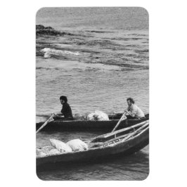 Vintage Irland, Aran Islands Currach Boot auf See Magnet