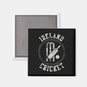 Vintage Irland Cricket Logo Magnet (Vorderseite/Rückseite)