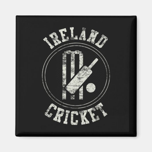 Vintage Irland Cricket Logo Magnet (Vorne)