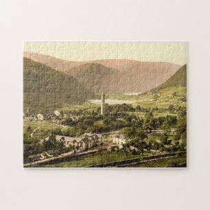 Vintage Irland, Dorf Glendalough, Co. Wicklow Puzzle