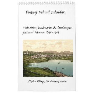Vintage Irland, Kalender mit antiken irischen Bild