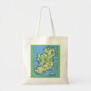 Vintage-Irland-Karte-Tragetasche Tragetasche
