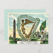 Vintage Irlands historische Embleme Postkarte (Vorne/Hinten)