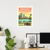 Vintage Irving Texas Poster (Heimbüro)