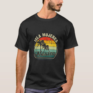 Vintage Isla Mujeres Mexiko Sommerurlaub Sonnenunt T-Shirt