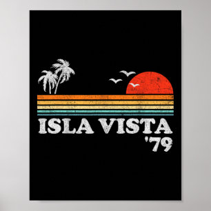 Vintage Isla Vista Beach Kalifornien Retro Surfen Poster