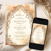 Vintage Islamische Arche-Hochzeit Einladung