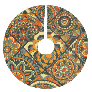 Vintage islamische Motive, dekorativ nahtlos. Polyester Weihnachtsbaumdecke