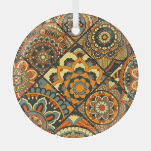 Vintage-islamische Motive, dekoratives nahtloses M Ornament Aus Glas