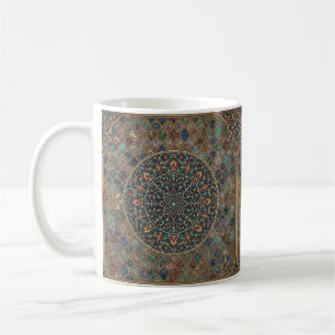 Vintage Islamisches Geometrisches Mandala & Floral Kaffeetasse