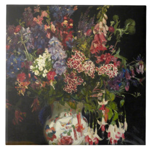 Vintage Isobel Lilian Gloag Ein Haufen Blume Fliese