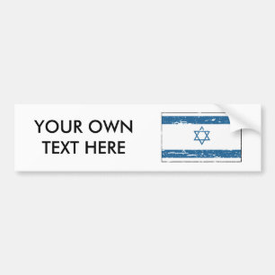 Vintage Israel-Flagge Autoaufkleber