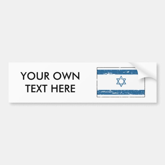 Vintage Israel-Flagge Autoaufkleber (Vorne)