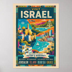 Vintage-Israel-Reiseplakat Poster