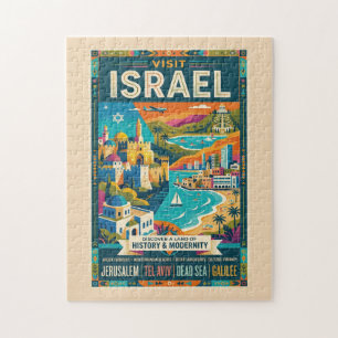 Vintage-Israel-Reiseplakat  Puzzle