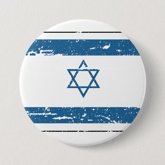 Vintage israelische Flagge Button (Vorderseite)