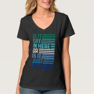 Vintage Ist es schwul hier drin  LGBT Schwulenflag T-Shirt