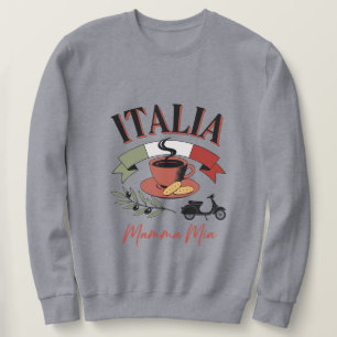 Vintage Italia Kaffee, Retro-Roller & Mamma Mia Sweatshirt