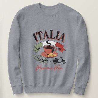 Vintage Italia Kaffee, Retro-Roller & Mamma Mia Sweatshirt
