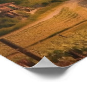 Vintage Italian Countryside Landscape Poster (Ecke)