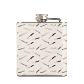 Vintage Italian Knives Illustration Vinyl Wrapped Flachmann (Rückseite)