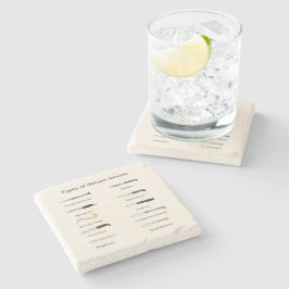 Vintage Italian Knives Pattern  Steinuntersetzer