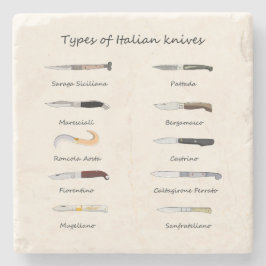 Vintage Italian Knives Pattern  Steinuntersetzer