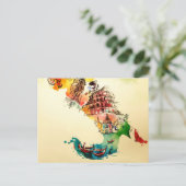 Vintage Italien Karte Liebe Reisen Wasserfarbe (Stehend Vorderseite)