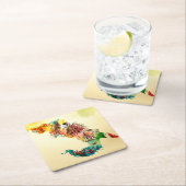 Vintage Italien Karte Liebe Reisen Wasserfarbe Rechteckiger Pappuntersetzer (Vor Ort)