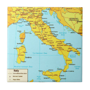 Vintage Italien-Karten-Fliese Fliese