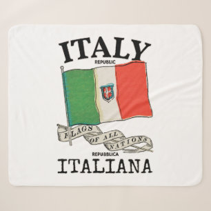 Vintage Italien Landesflagge Sherpadecke