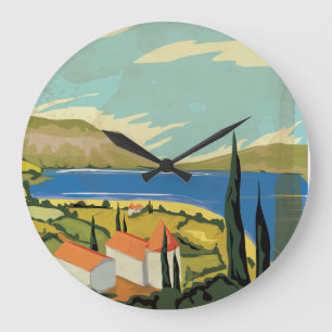 Vintage Italien Poster Große Wanduhr