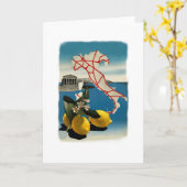 Vintage Italien-Reise Karte (Gelbe Blume)