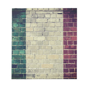 Vintage Italienflagge Notizblock