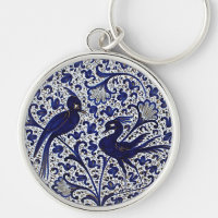 Vintage Italienisch-Ähnliche Blau-GoldLiebe-vögel