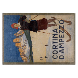 Vintage italienische Alpenschneidplatten Schneidebrett