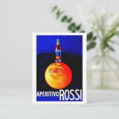 Vintage italienische Aperitivwerbung Postkarte (Stehend Vorderseite)