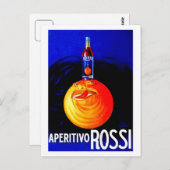 Vintage italienische Aperitivwerbung Postkarte (Vorne/Hinten)