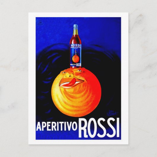 Vintage italienische Aperitivwerbung Postkarte (Vorderseite)