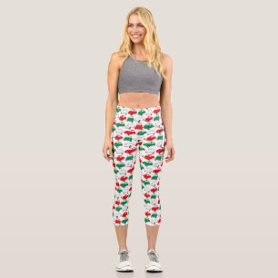 Vintage italienische Auto-Muster hoch taillierte C Capri Leggings