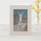 Vintage italienische Buon Natale Angel Weihnachtsk Karte (Gelbe Blume)