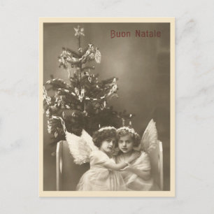 Vintage italienische Buon Natale Frohe Weihnachten Postkarte