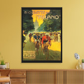 Vintage italienische Fahrradwerbung Leinwanddruck (Insitu (Wohnzimmer))