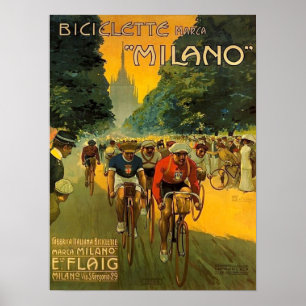 Vintage italienische Fahrradwerbung Poster