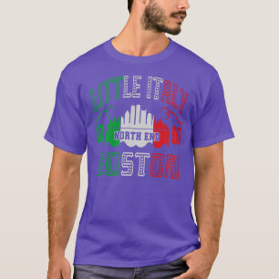 Vintage italienische Flagge Boston Nord End T-Shirt