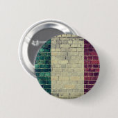 Vintage italienische Flagge Button (Vorne & Hinten)