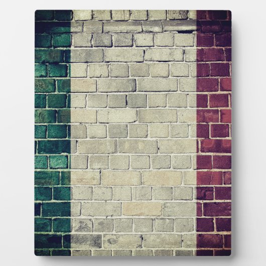 Vintage italienische Flagge Fotoplatte (Vorderseite)